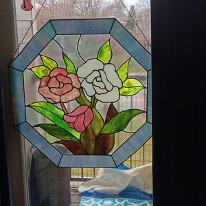 Stained glass wall art